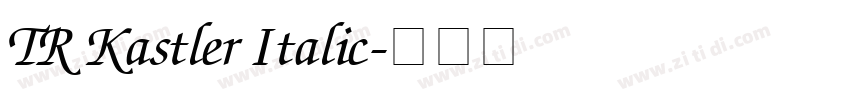 TR Kastler Italic字体转换